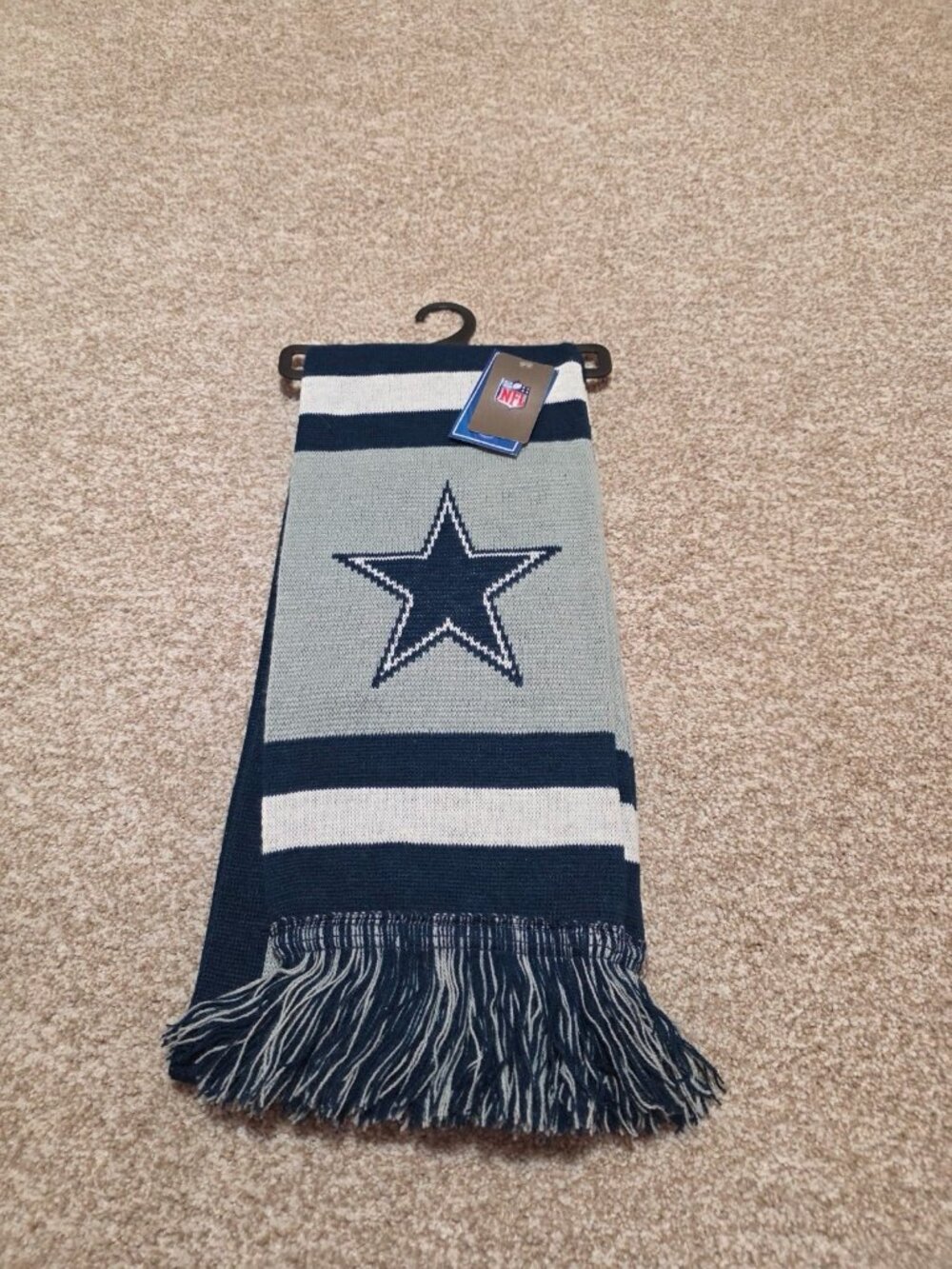 Dallas Cowboys NFL Football Scarf Reversible Gray Blue Forever Collectibles